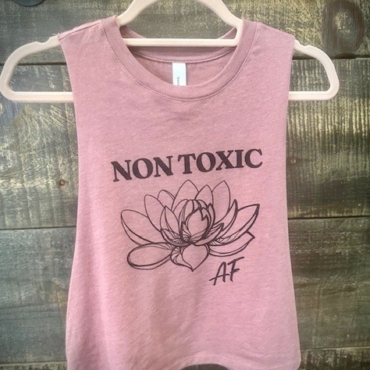 Blush Non Toxic AF Racerback Crop Tank